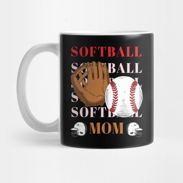 My Favorite Softball Player Calls Me Mom Gift for Softball Mother mommy mama by BoogieCreates